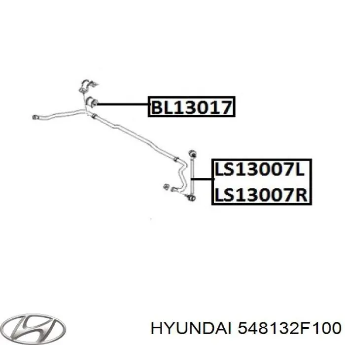 Compre 548132F100 Hyundai/Kia Bucha de estabilizador dianteiro