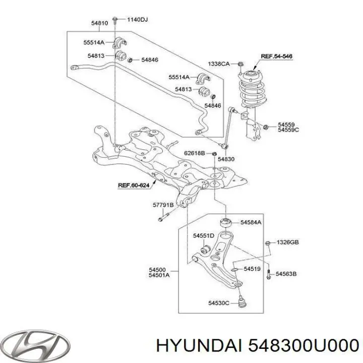 Montante de estabilizador dianteiro Hyundai/Kia 548300U000 preço, a partir de 25,83 USD