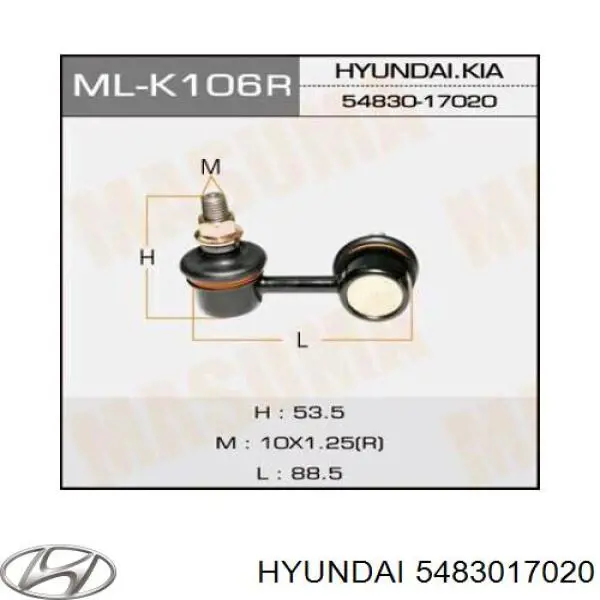 Compre 5483017020 Hyundai/Kia Montante direito de estabilizador dianteiro