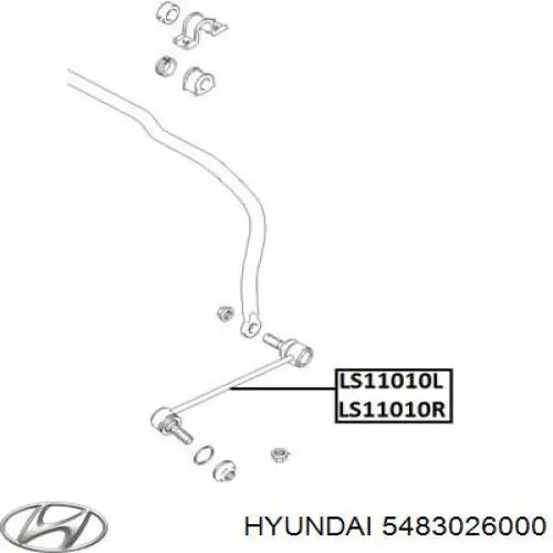 Compre 5483026000 Hyundai/Kia Montante esquerdo de estabilizador dianteiro