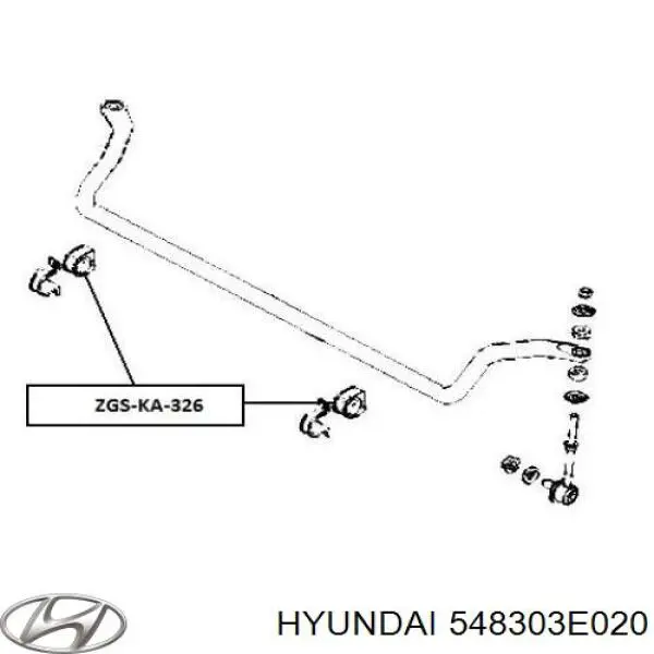 Compre 548303E020 Hyundai/Kia Bucha de estabilizador dianteiro