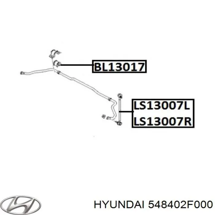 Compre 548402F000 Hyundai/Kia Montante direito de estabilizador dianteiro