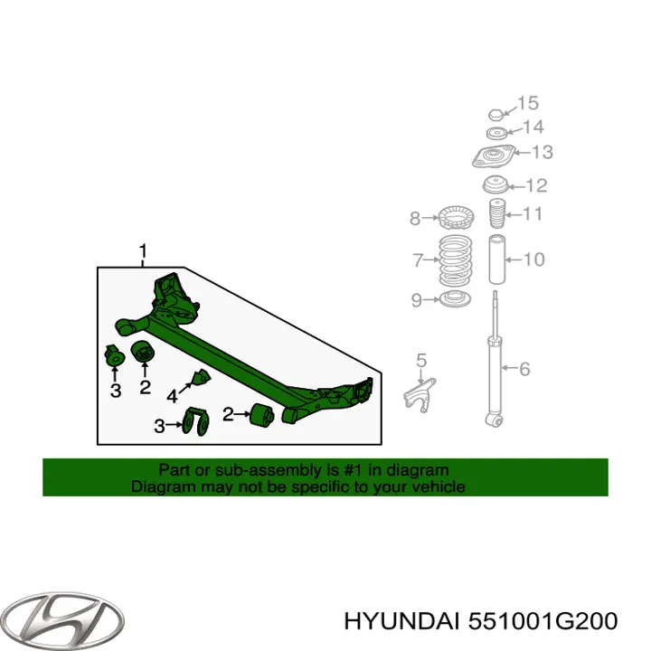 Viga de suspensão traseira (plataforma veicular) Hyundai/Kia 551001G200 preço, a partir de 316,68 USD