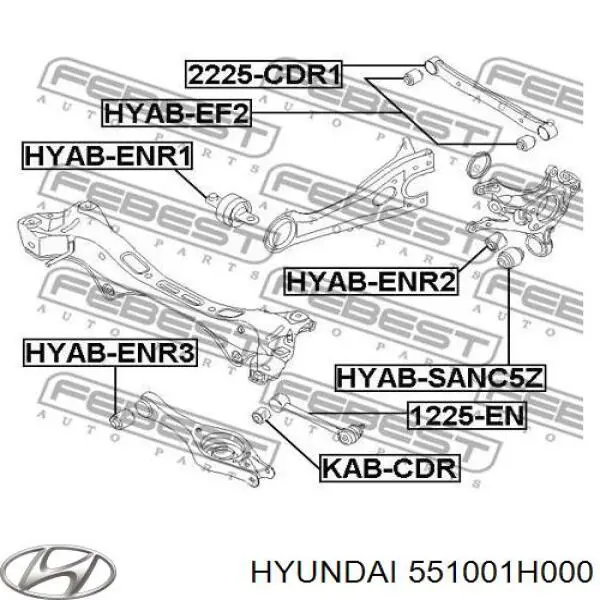 Braço oscilante de suspensão traseira transversal Hyundai/Kia 551001H000 preço, a partir de 51,08 USD