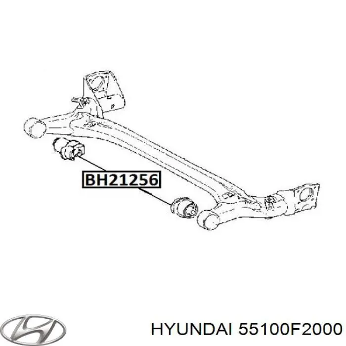 55100F2000 Hyundai/Kia Viga de suspensão traseira (plataforma veicular)