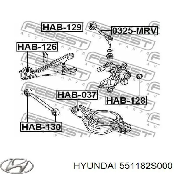 Compre 551182S000 Hyundai/Kia Bloco silencioso traseiro de braço oscilante transversal