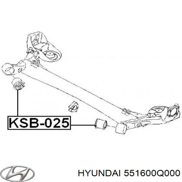 Bloco silencioso de viga traseira (de plataforma veicular) 551600Q000 Hyundai/Kia