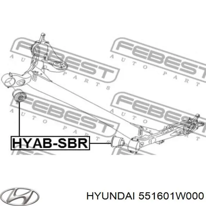 Bloco silencioso de viga traseira (de plataforma veicular) Hyundai/Kia 551601W000 preço, a partir de 26,05 USD