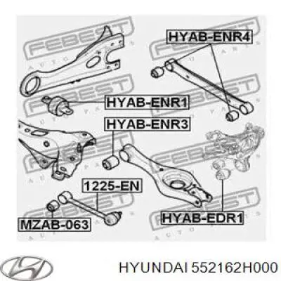 552162H000 Hyundai/Kia Bloco silencioso do pino de apoio traseiro