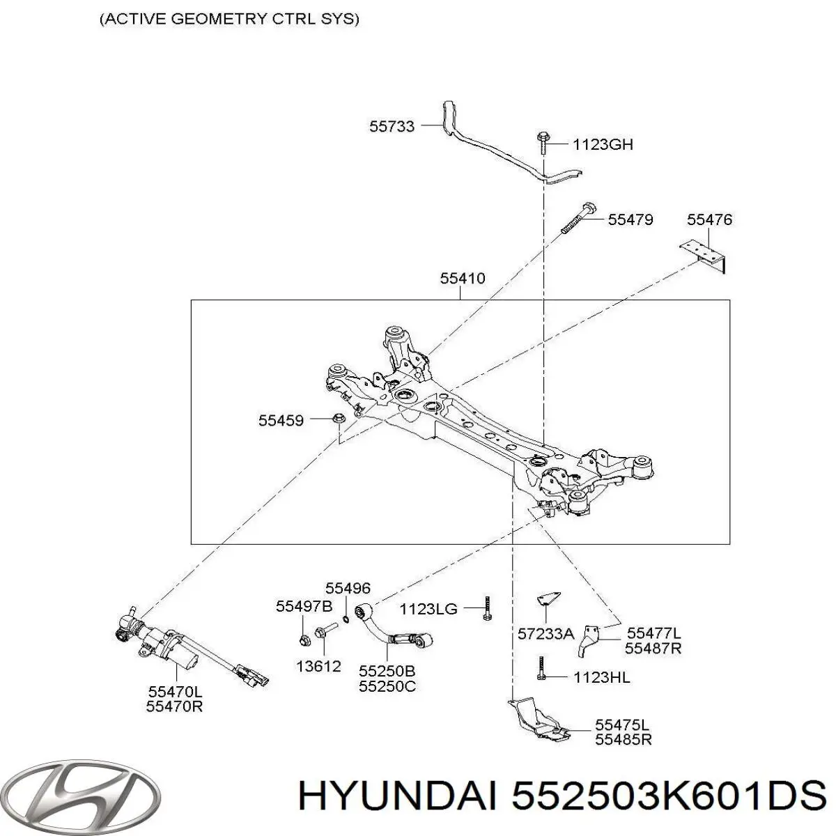 Bloco silencioso da barra Panhard (de suspensão traseira) Hyundai/Kia 552503K601DS preço, a partir de 5,61 USD