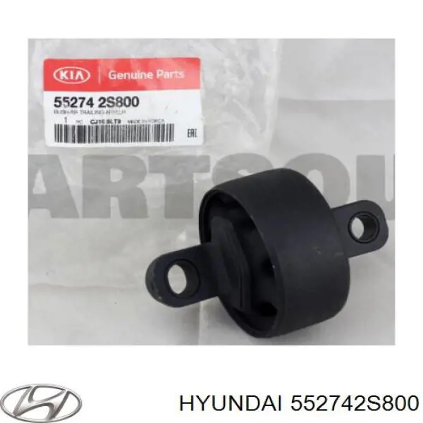 552742S800 Hyundai/Kia Bloco silencioso do braço oscilante inferior traseiro longitudinal