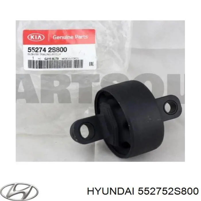 552752S800 Hyundai/Kia Bloco silencioso do braço oscilante inferior traseiro longitudinal