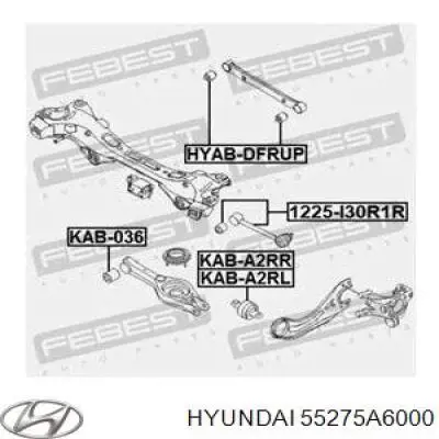 55275A6000 Hyundai/Kia Bloco silencioso de braço oscilante traseiro longitudinal