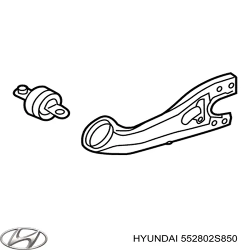 Braço oscilante (tração) longitudinal inferior direito de suspensão traseira Hyundai/Kia 552802S850 preço, a partir de 93,64 USD