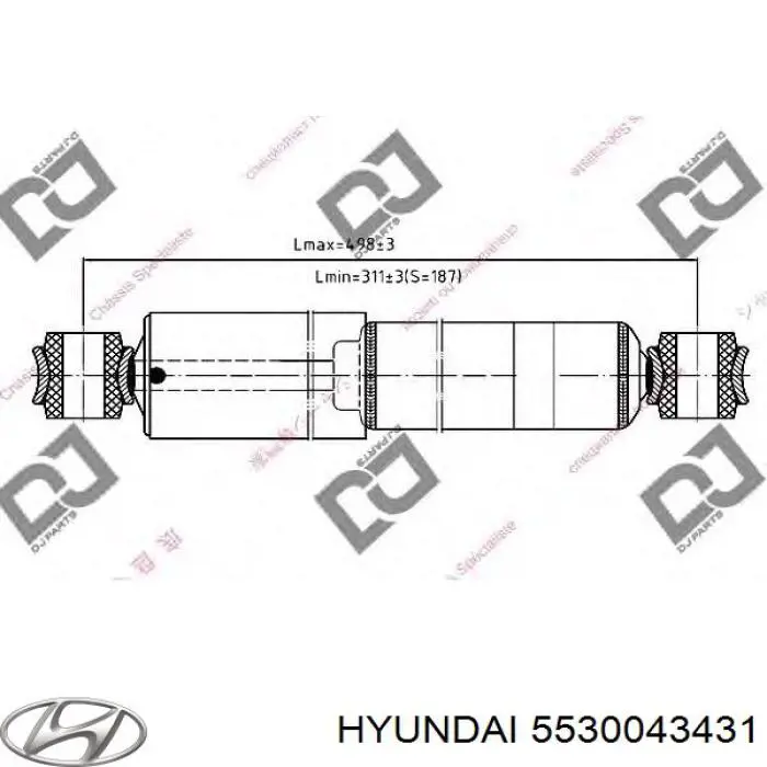 5530043431 Hyundai/Kia Amortecedor traseiro