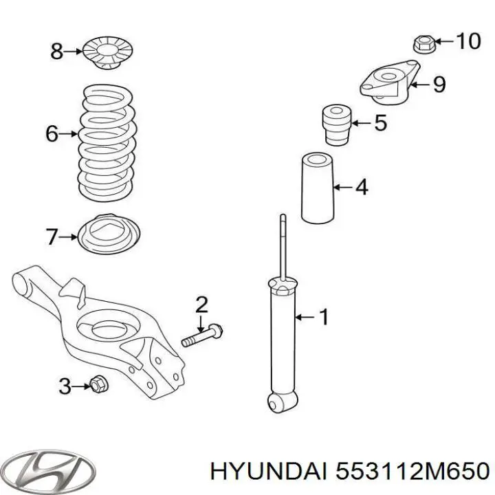 Amortecedor traseiro Hyundai/Kia 553112M650 preço, a partir de 151,13 USD