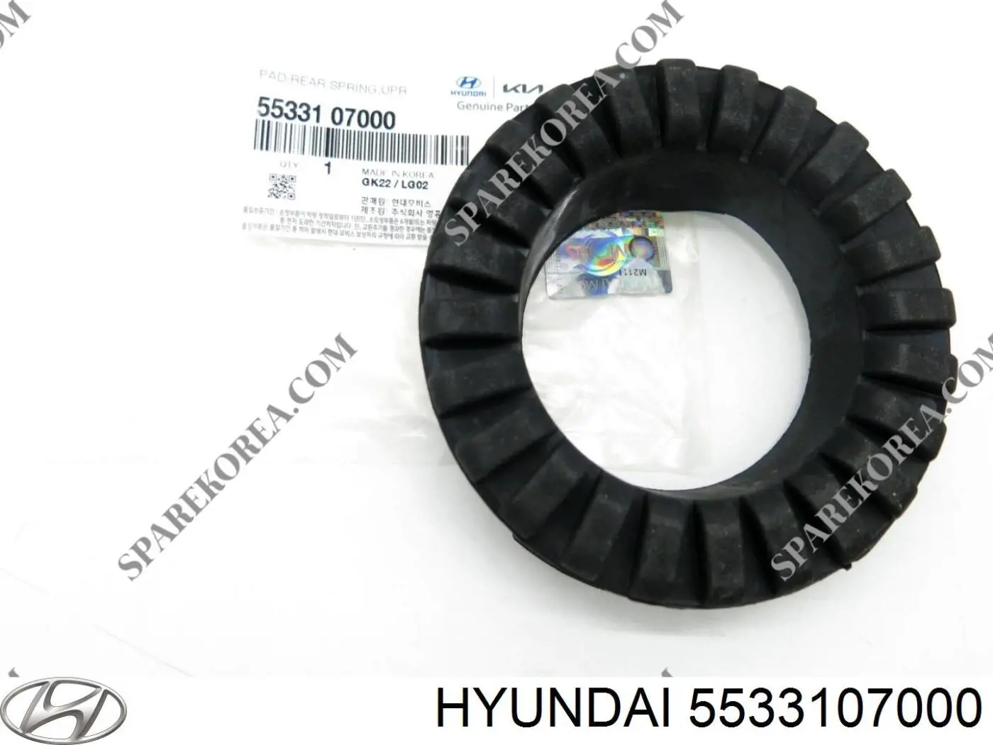 5533107000 Hyundai/Kia Espaçador (anel de borracha) da mola traseira superior