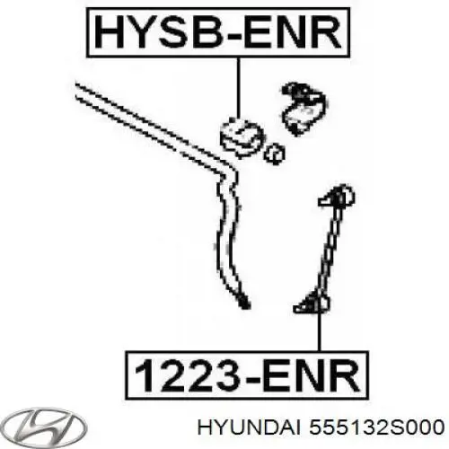 Bucha de estabilizador traseiro Hyundai/Kia 555132S000 preço, a partir de 2,86 USD