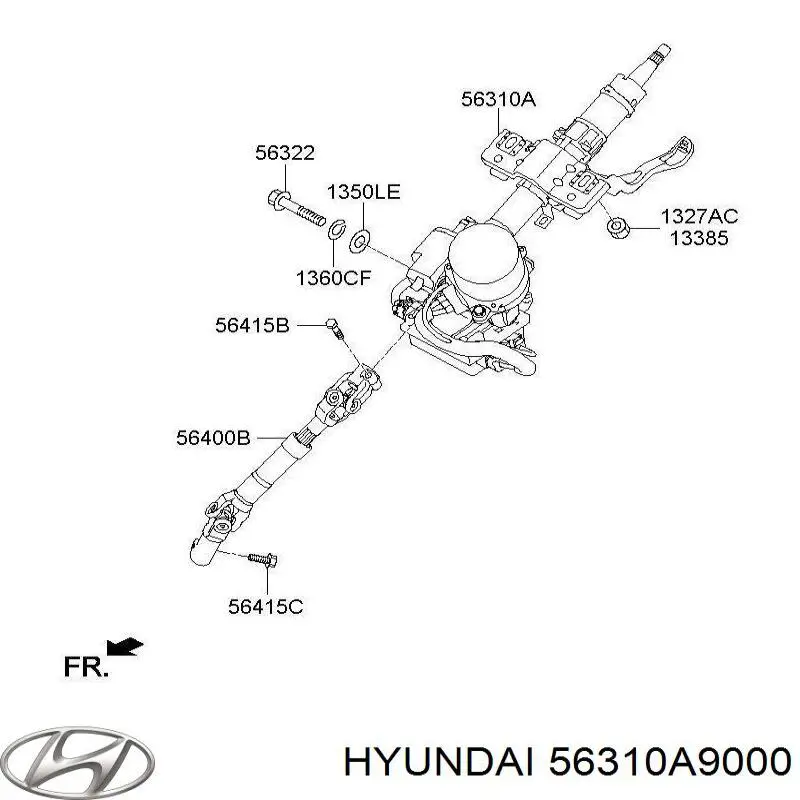 Coluna da direção para Hyundai Tucson III TL