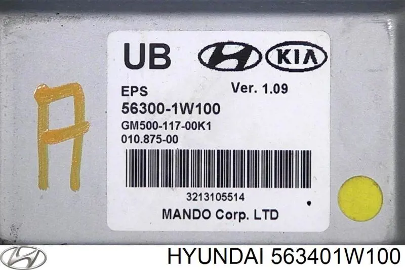 Unidade de controlo de reforçador elétrico do volante Hyundai/Kia 563401W100 preço, a partir de  