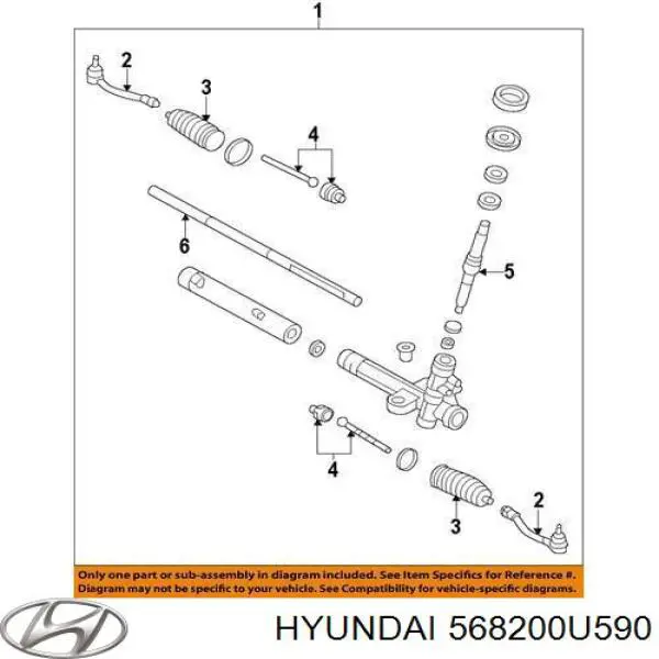 Ponta externa da barra de direção Hyundai/Kia 568200U590 preço, a partir de 19,75 USD