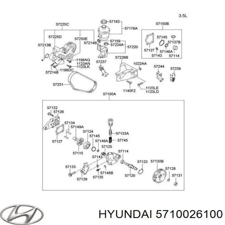 Compre 5710026100 Hyundai/Kia Bomba da Direção hidrâulica assistida