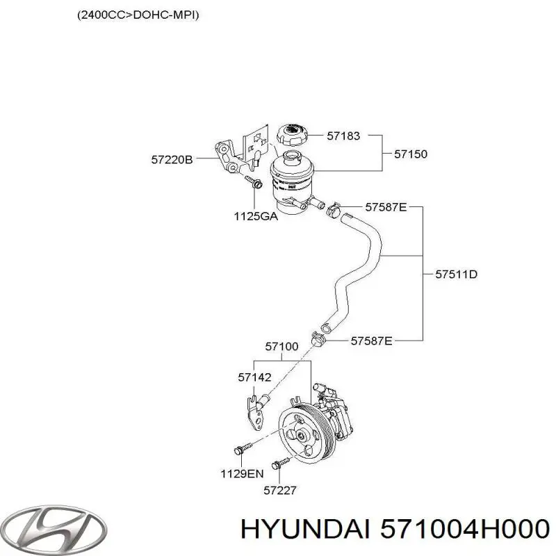 Bomba da Direção hidrâulica assistida Hyundai/Kia 571004H000 preço, a partir de 122,49 USD