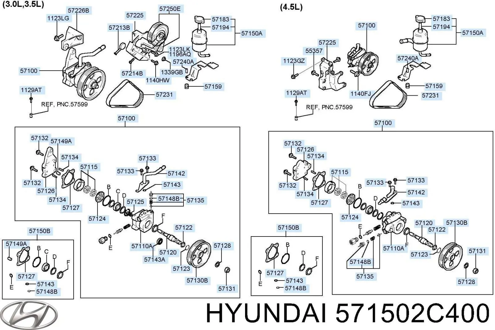  Tanque de bomba da Direção hidrâulica assistida Hyundai Coupe II coupé (GK) (2001 - 2006) II