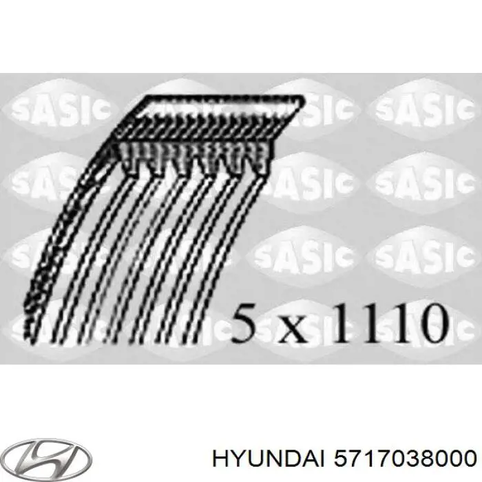 Correia dos conjuntos de transmissão 5717038000 Hyundai/Kia