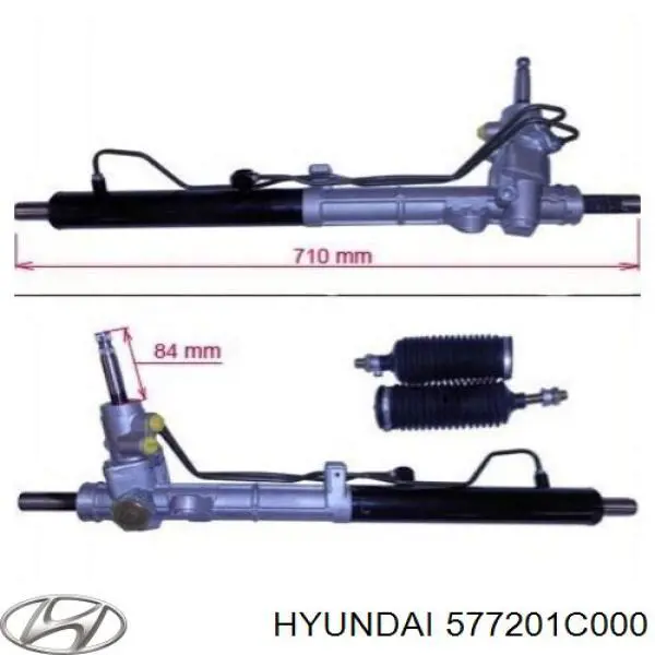 577201C000 Hyundai/Kia Cremalheira da direção