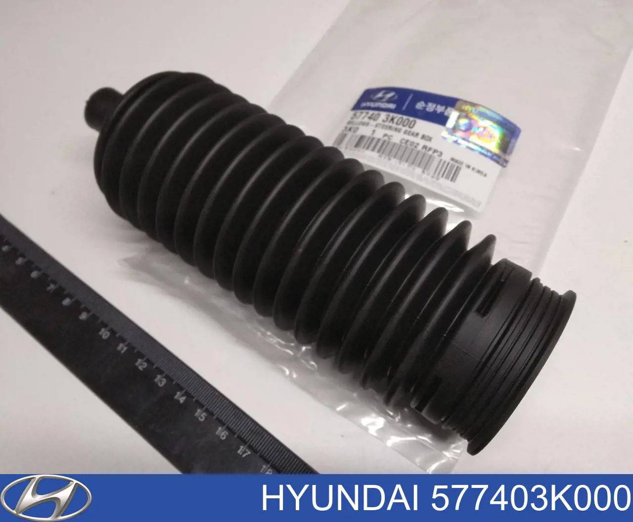 577403K000 Hyundai/Kia Bota de proteção do mecanismo de direção (de cremalheira)