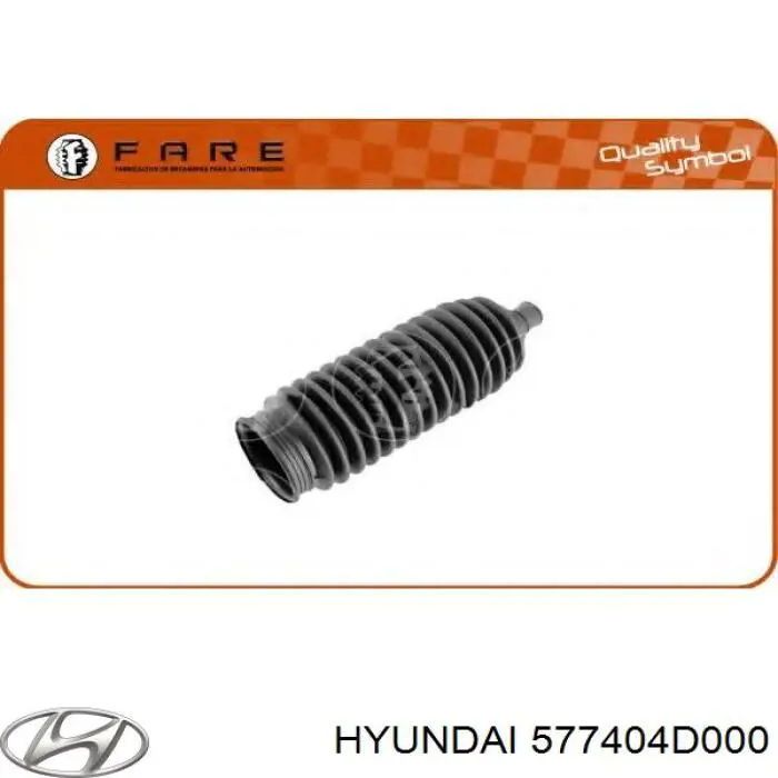 577404D000 Hyundai/Kia Bota de proteção do mecanismo de direção (de cremalheira)