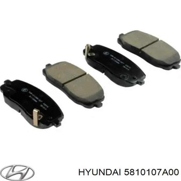 5810107A00 Hyundai/Kia Sapatas do freio dianteiras de disco