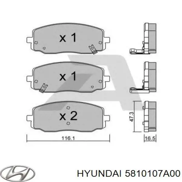 Sapatas do freio dianteiras de disco Hyundai/Kia 5810107A00 preço, a partir de 23,40 USD