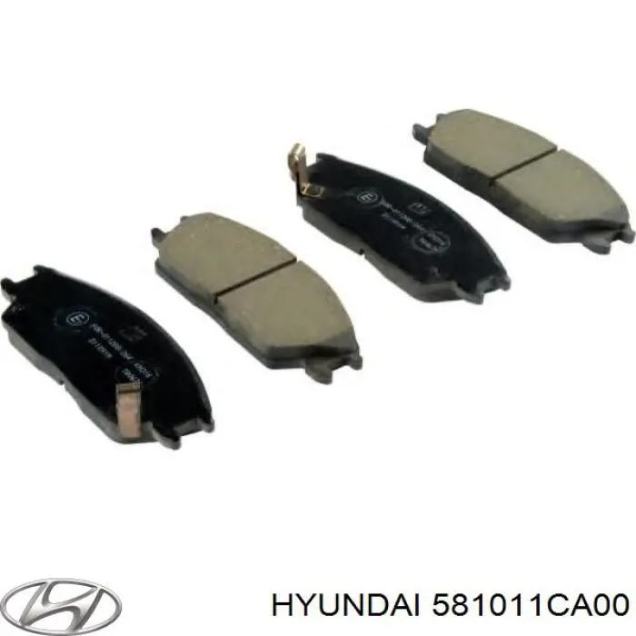 581011CA00 Hyundai/Kia Sapatas do freio dianteiras de disco