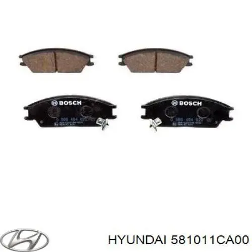 Compre 581011CA00 Hyundai/Kia Sapatas do freio dianteiras de disco
