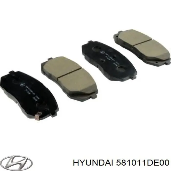 581011DE00 Hyundai/Kia Sapatas do freio dianteiras de disco