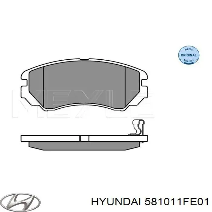 Compre 581011FE01 Hyundai/Kia Sapatas do freio dianteiras de disco