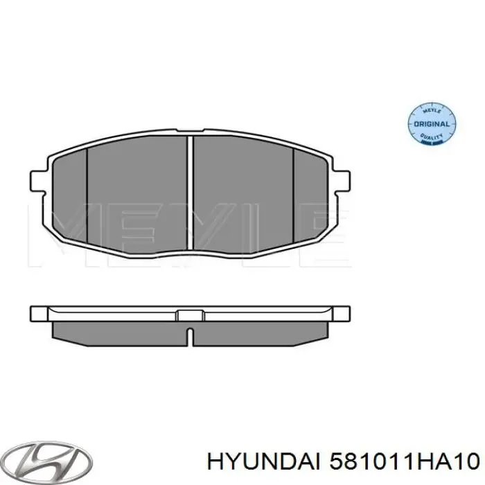 Compre 581011HA10 Hyundai/Kia Sapatas do freio dianteiras de disco