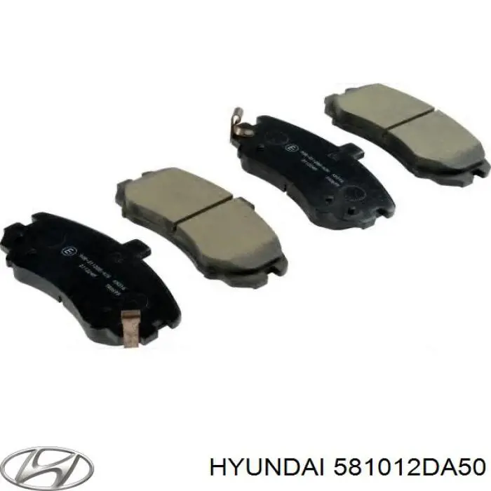 581012DA50 Hyundai/Kia Sapatas do freio dianteiras de disco
