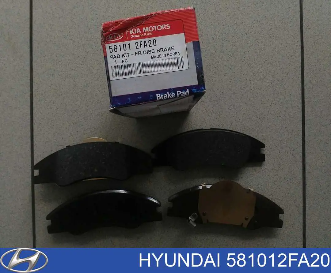 Compre 581012FA20 Hyundai/Kia Sapatas do freio dianteiras de disco