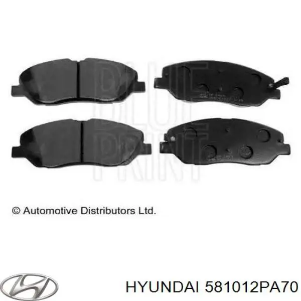 Sapatas do freio dianteiras de disco Hyundai/Kia 581012PA70 preço, a partir de 32,72 USD