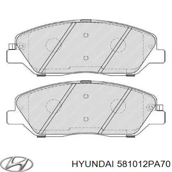 Compre 581012PA70 Hyundai/Kia Sapatas do freio dianteiras de disco
