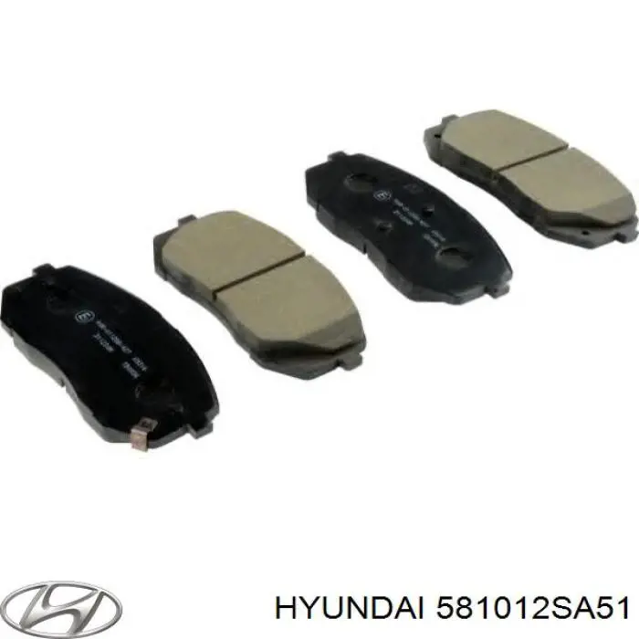 581012SA51 Hyundai/Kia Sapatas do freio dianteiras de disco