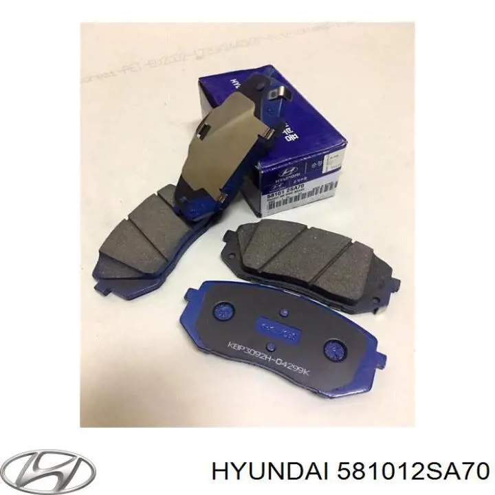581012SA70 Hyundai/Kia Sapatas do freio dianteiras de disco
