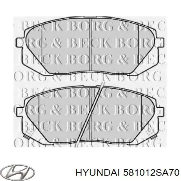 Compre 581012SA70 Hyundai/Kia Sapatas do freio dianteiras de disco