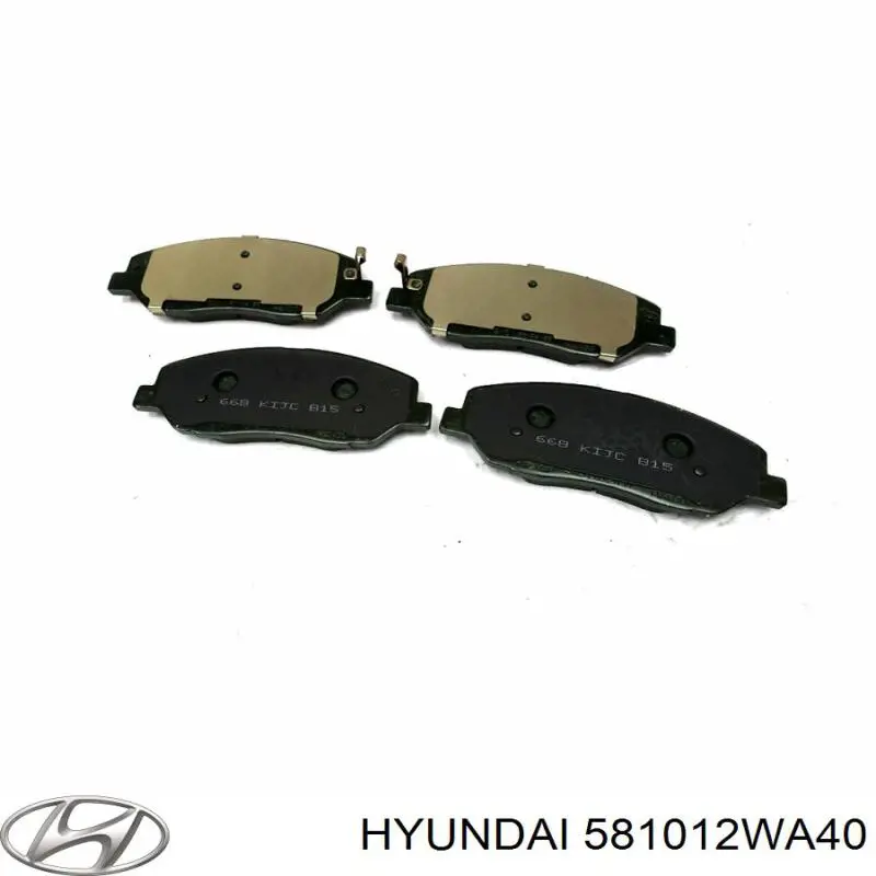 Compre 581012WA40 Hyundai/Kia Sapatas do freio dianteiras de disco