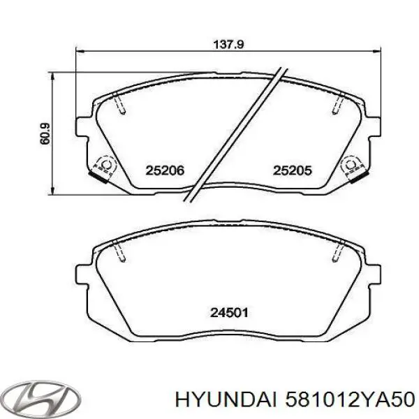 Compre 581012YA50 Hyundai/Kia Sapatas do freio dianteiras de disco