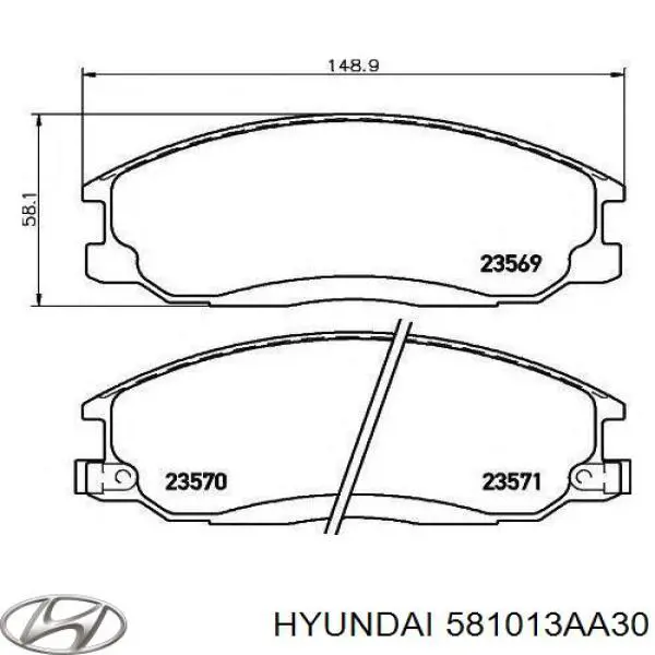 Sapatas do freio dianteiras de disco Hyundai/Kia 581013AA30 preço, a partir de 33,88 USD