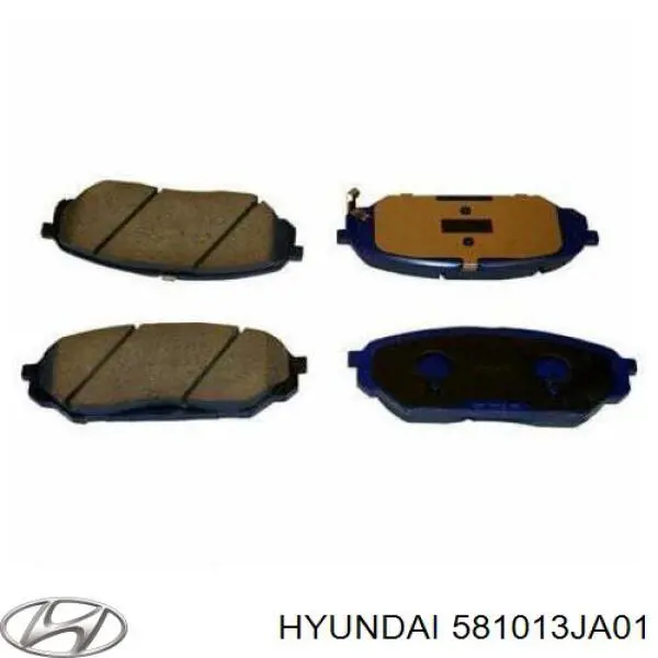 Sapatas do freio dianteiras de disco 581013JA01 Hyundai/Kia